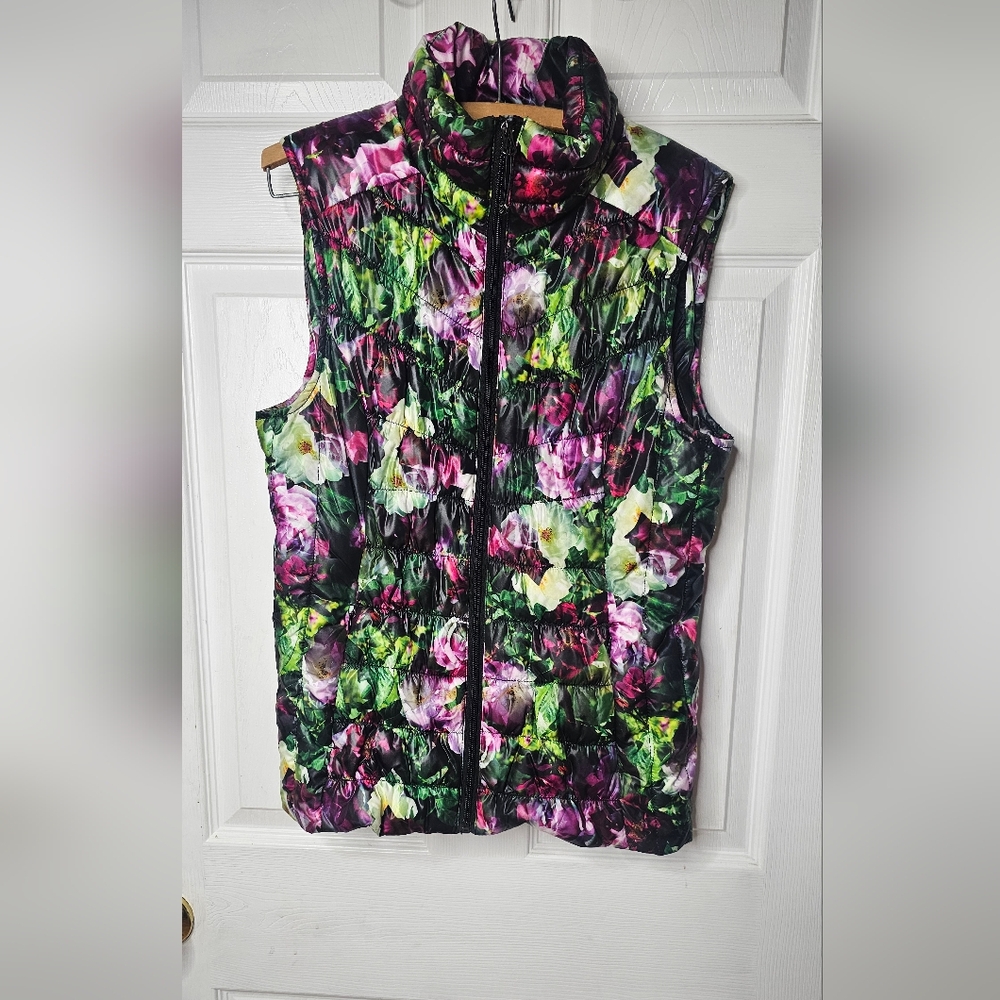 Betsey Johnson Multicolored Floral Vest/ Size M
